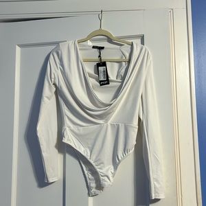 White NastyGal bodysuit - Size 8 NWT